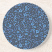 Wilde rozen in het blauw zandsteen onderzetter (Voorkant)
