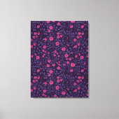 Wilde rozen in roze en paarse kleuren canvas afdruk (Voorkant)