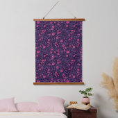 Wilde rozen in roze en paarse kleuren hangend wandkleed (Slaapkamer)