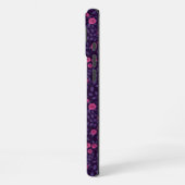Wilde rozen in roze en paarse kleuren iPhone hoesje (Linkerkant)
