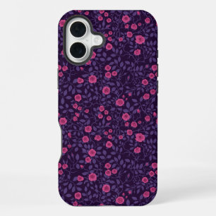 Wilde rozen in roze en paarse kleuren iPhone 16 plus hoesje