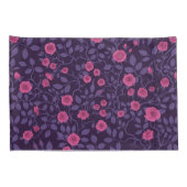 Wilde rozen in roze en paarse kleuren kussensloop (Achterkant-Rechts)