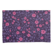 Wilde rozen in roze en paarse kleuren kussensloop (Voorkant-Rechts)