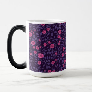 Wilde rozen in roze en paarse kleuren magische mok