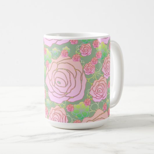 Wilde Rozen Koffiemok (Voorkant rechts)