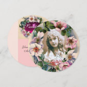 WILDE ROZEN KROONEN ZOETE 16 CIRKEL FOTO SJABLOON KAART (Voorkant / Achterkant)