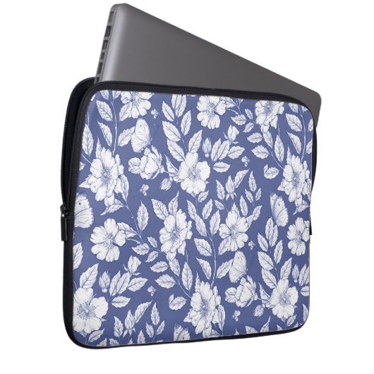 Wilde Rozen Laptop Sleeve (Voorkant Rechts)