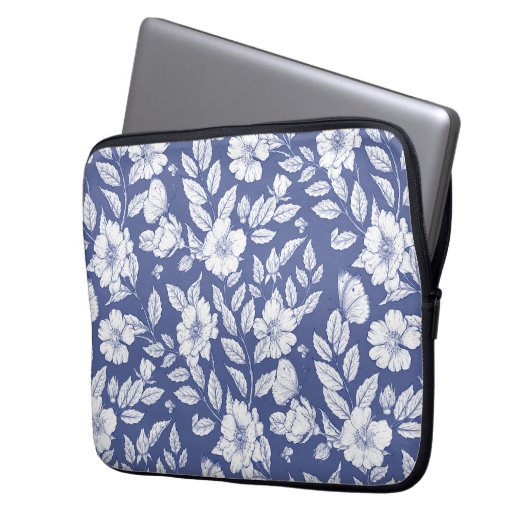 Wilde Rozen Laptop Sleeve (Voorkant Links)