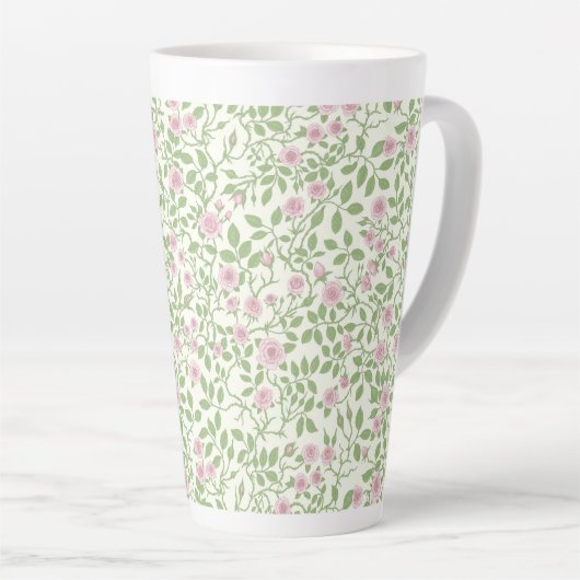 Wilde rozen latte mok (Rechterhoek)