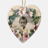 WILDE ROZEN MET GEM STONE MONOGRAM FOTO TEMPLATE KERAMISCH ORNAMENT (Links)