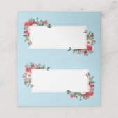 Wilde Rozen met Spun Sugar Blue Background Plaatskaartje (Buitenkant ongevouwen)