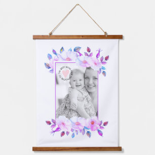 Wilde rozen paarse Moederdag Hangend Wandkleed
