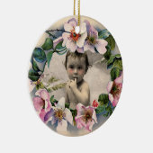 WILDE ROZEN, PINK GEM BABY SHOWER FOTO-TEMPLATE KERAMISCH ORNAMENT (Rechts)