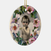 WILDE ROZEN, PINK GEM BABY SHOWER FOTO-TEMPLATE KERAMISCH ORNAMENT (Rechts)