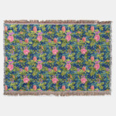 Wilde rozen, rozen, rozen, bloemen, bloempatroon deken (Voorkant)