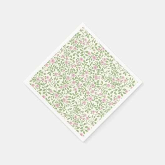 Wilde rozen servet (Hoek)