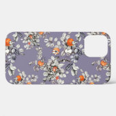 Wilde Rozen takken: Paarse patroon. Case-Mate iPhone Case (Achterkant (horizontaal))