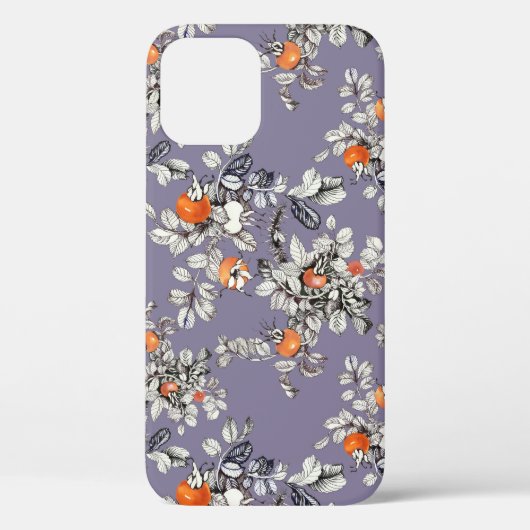 Wilde Rozen takken: Paarse patroon. Case-Mate iPhone Case (Achterkant)