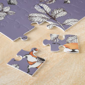 Wilde Rozen takken: Paarse patroon. Legpuzzel (Zijkant)