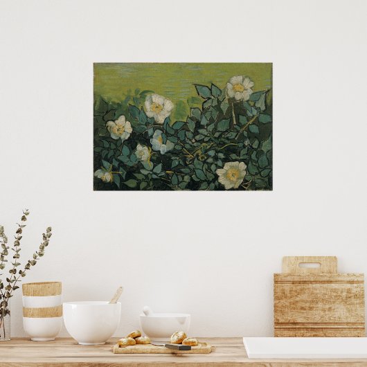 Wilde Rozen van Vincent van Gogh Poster (Keuken)