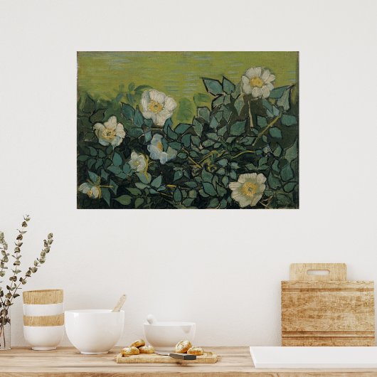 Wilde Rozen van Vincent Van Gogh Poster (Keuken)