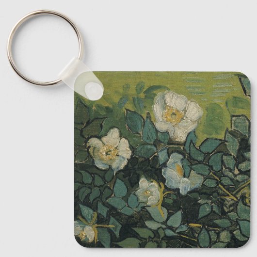 Wilde Rozen van Vincent van Gogh Sleutelhanger (Voorkant)