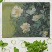 Wilde Rozen van Vincent van Gogh Theedoek (Gevouwen)