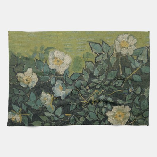 Wilde Rozen van Vincent van Gogh Theedoek (Horizontaal)