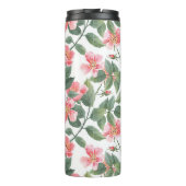 Wilde Rozen Waterverf Bloemen Naadloos Thermosbeker (Achterkant)