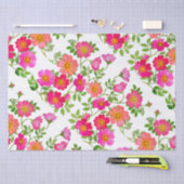 Wilde Rozenbottel Roze Bloemen Tissuepapier (Craft)