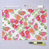 Wilde Rozenknop Roze Bloemige Tissuepapier (Craft)