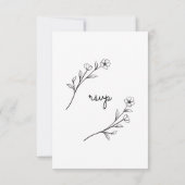 Wilde RSVP-kaart RSVP Kaartje (Achterkant)