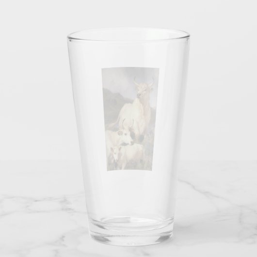 Wilde Rundvee van Chillingham (Koe) Glas (Achterkant)