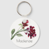 Wilde rustieke bloemen | Verbrande Oranje bloemenb Sleutelhanger (Voorkant)