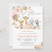 Wilde Safari Baby Shower Uitnodiging (Voorkant)