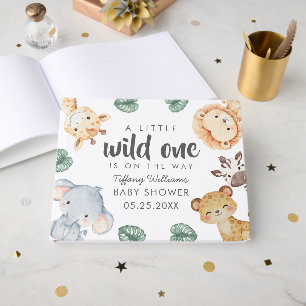 Wilde Safari Dieren Baby Shower Decoratie Gastenboek