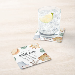 Wilde Safari Dieren Baby Shower Decoratie Kartonnen Onderzetters