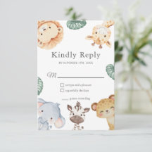 Wilde Safari Dieren Baby Shower Decoratie