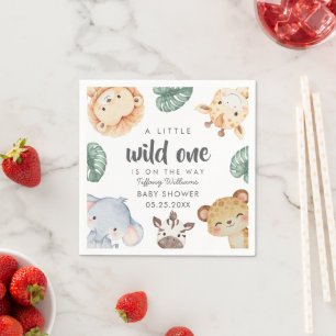Wilde Safari Dieren Baby Shower Decoratie Servet