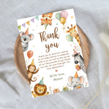 Wilde Safari Dieren Baby Shower Geslacht Neutraal