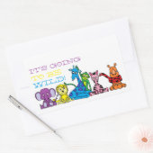 Wilde Safari Dieren, Kindergeboortedag Rechthoekige Sticker (Envelop)