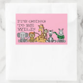 Wilde Safari Dieren, Kindergeboortedag Rechthoekige Sticker (Tas)