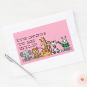 Wilde Safari Dieren, Kindergeboortedag Rechthoekige Sticker (Envelop)