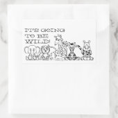 Wilde Safari Dieren, Kindergeboortedag Rechthoekige Sticker (Tas)