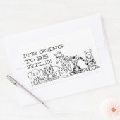 Wilde Safari Dieren, Kindergeboortedag Rechthoekige Sticker (Envelop)