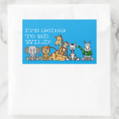 Wilde Safari Dieren, Kindergeboortedag Rechthoekige Sticker (Tas)