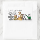 Wilde Safari Dieren, Kindergeboortedag Rechthoekige Sticker (Tas)