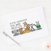 Wilde Safari Dieren, Kindergeboortedag Rechthoekige Sticker (Envelop)