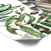 Wilde Safari Dieren Landelijke Groene Baby Welkom Poster (Hoek)