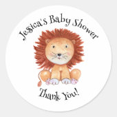 Wilde Safari Dieren Ronde Sticker (Voorkant)